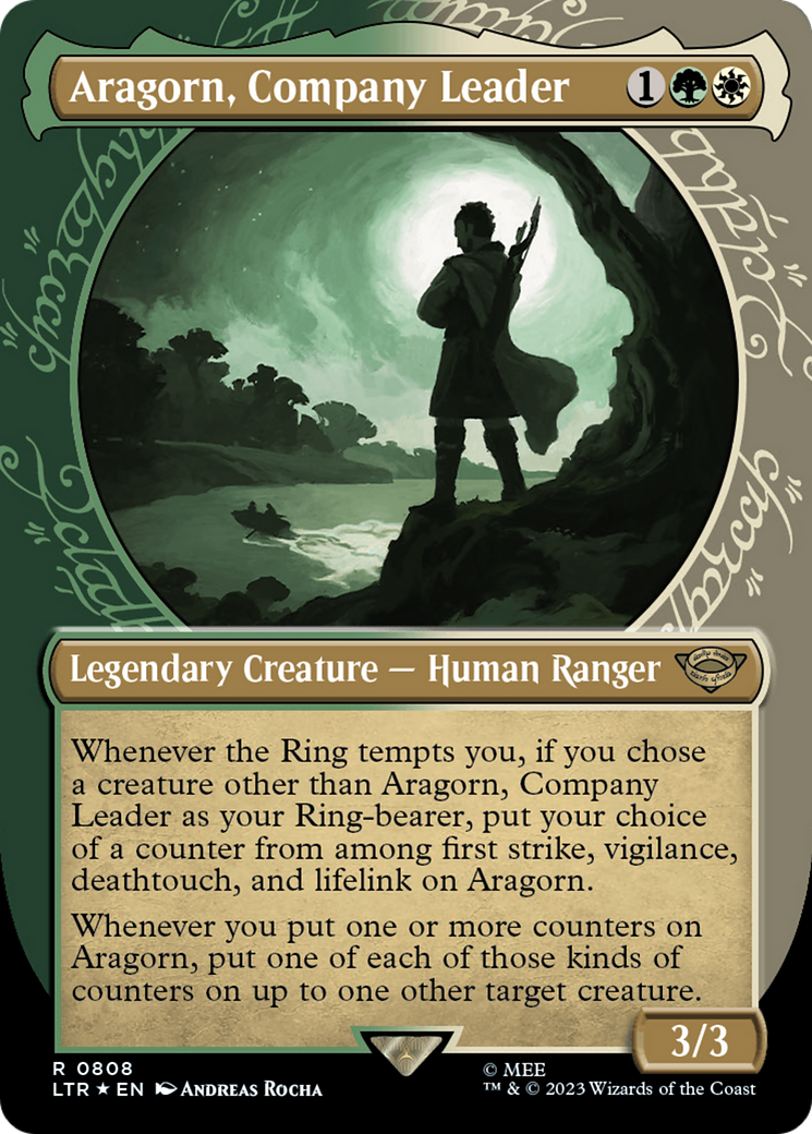 Aragorn, Company Leader (Showcase) (Surge Foil) [The Lord of the Rings: Tales of Middle-Earth] | Devastation Store