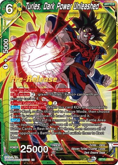 Turles, Dark Power Unleashed (BT15-150) [Saiyan Showdown Prerelease Promos] | Devastation Store