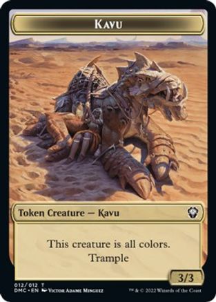 Kavu // Bear Double-sided Token [Dominaria United Commander Tokens] | Devastation Store