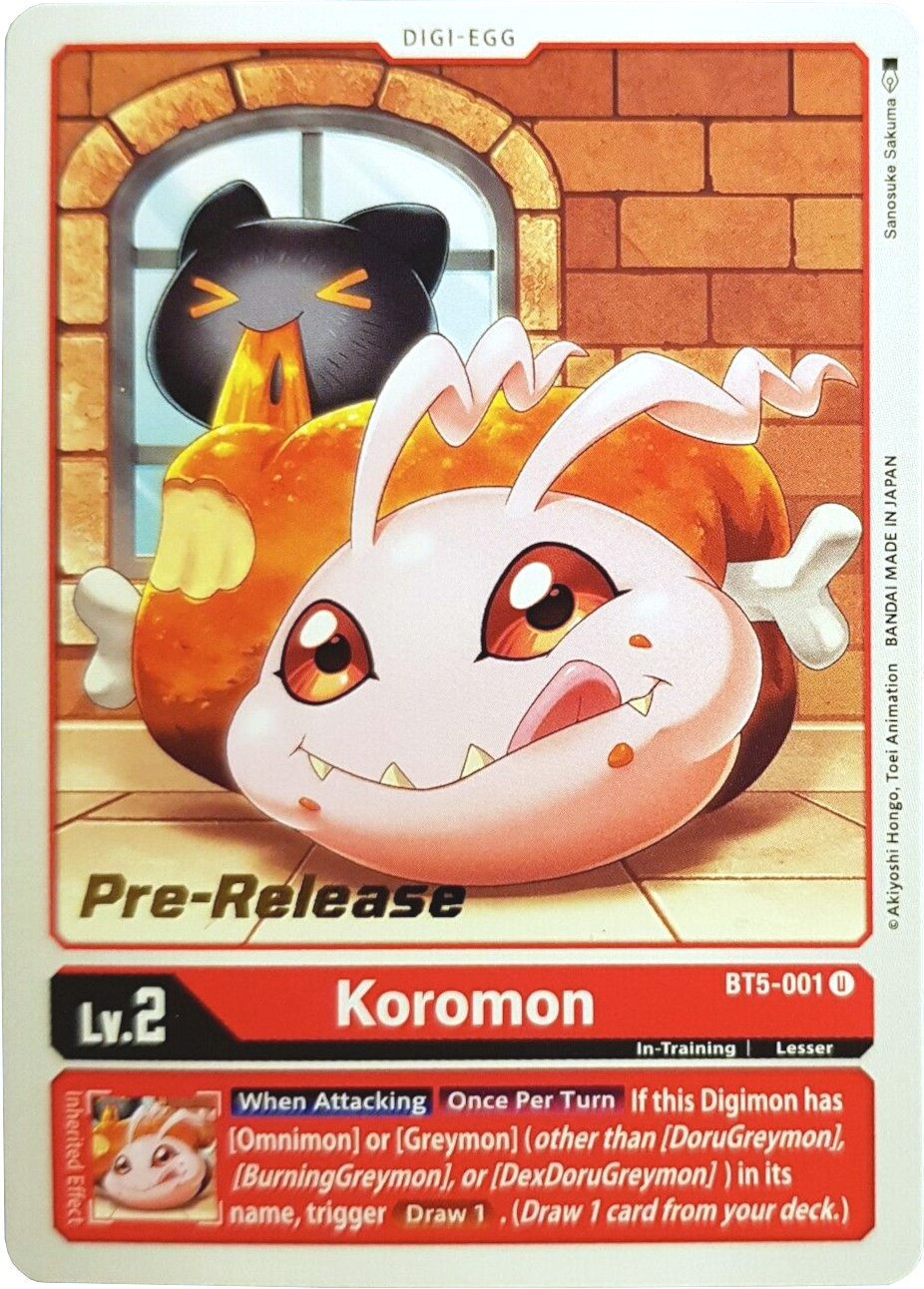 Koromon [BT5-001] [Battle of Omni Pre-Release Promos] | Devastation Store