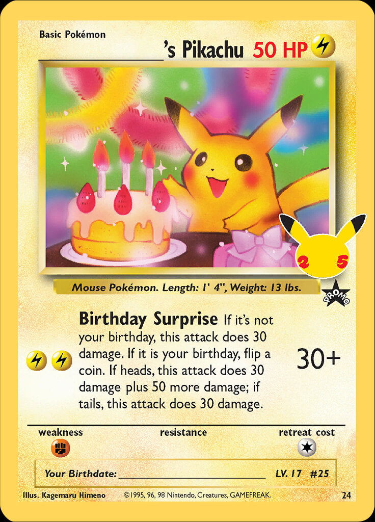 _____'s Pikachu (24) [Celebrations: 25th Anniversary - Classic Collection] | Devastation Store