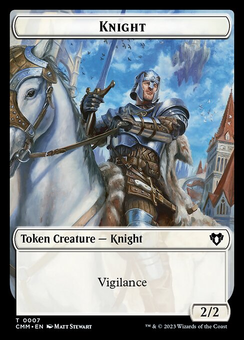 Clue // Knight Double-Sided Token [Commander Masters Tokens] | Devastation Store