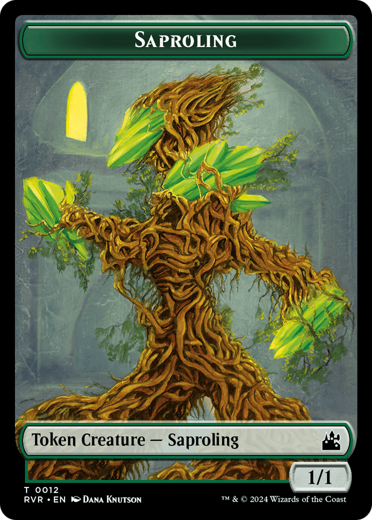 Saproling // Beast Double-Sided Token [Ravnica Remastered Tokens] | Devastation Store