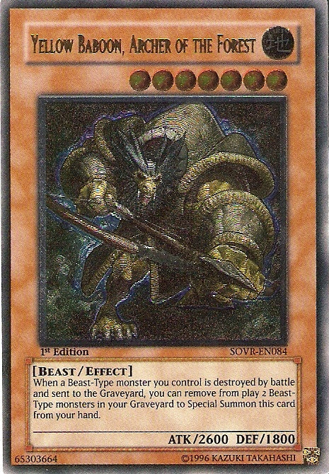 Yellow Baboon, Archer of the Forest [SOVR-EN084] Ultimate Rare | Devastation Store