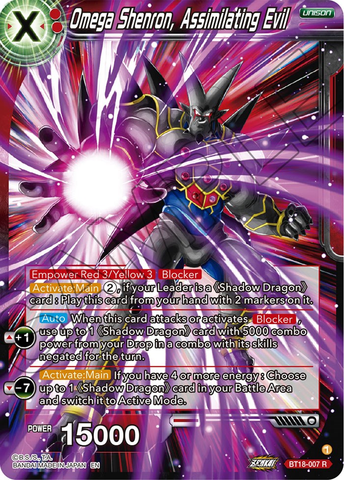 Omega Shenron, Assembling Evil (BT18-007) [Dawn of the Z-Legends] | Devastation Store