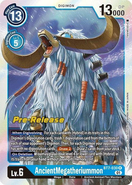 AncientMegatheriummon [BT7-030] [Next Adventure Pre-Release Cards] | Devastation Store