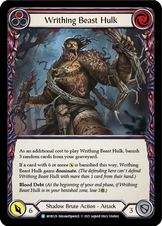 Writhing Beast Hulk (Red) [MON129] 1st Edition Normal - Devastation Store | Devastation Store