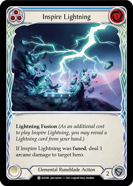 Inspire Lightning (Blue) [ELE090] (Tales of Aria)  1st Edition Rainbow Foil | Devastation Store