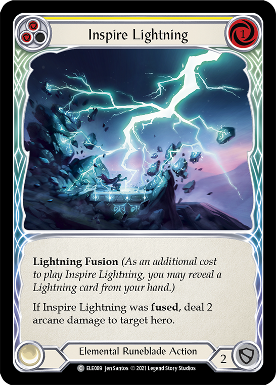 Inspire Lightning (Yellow) [ELE089] (Tales of Aria)  1st Edition Normal | Devastation Store