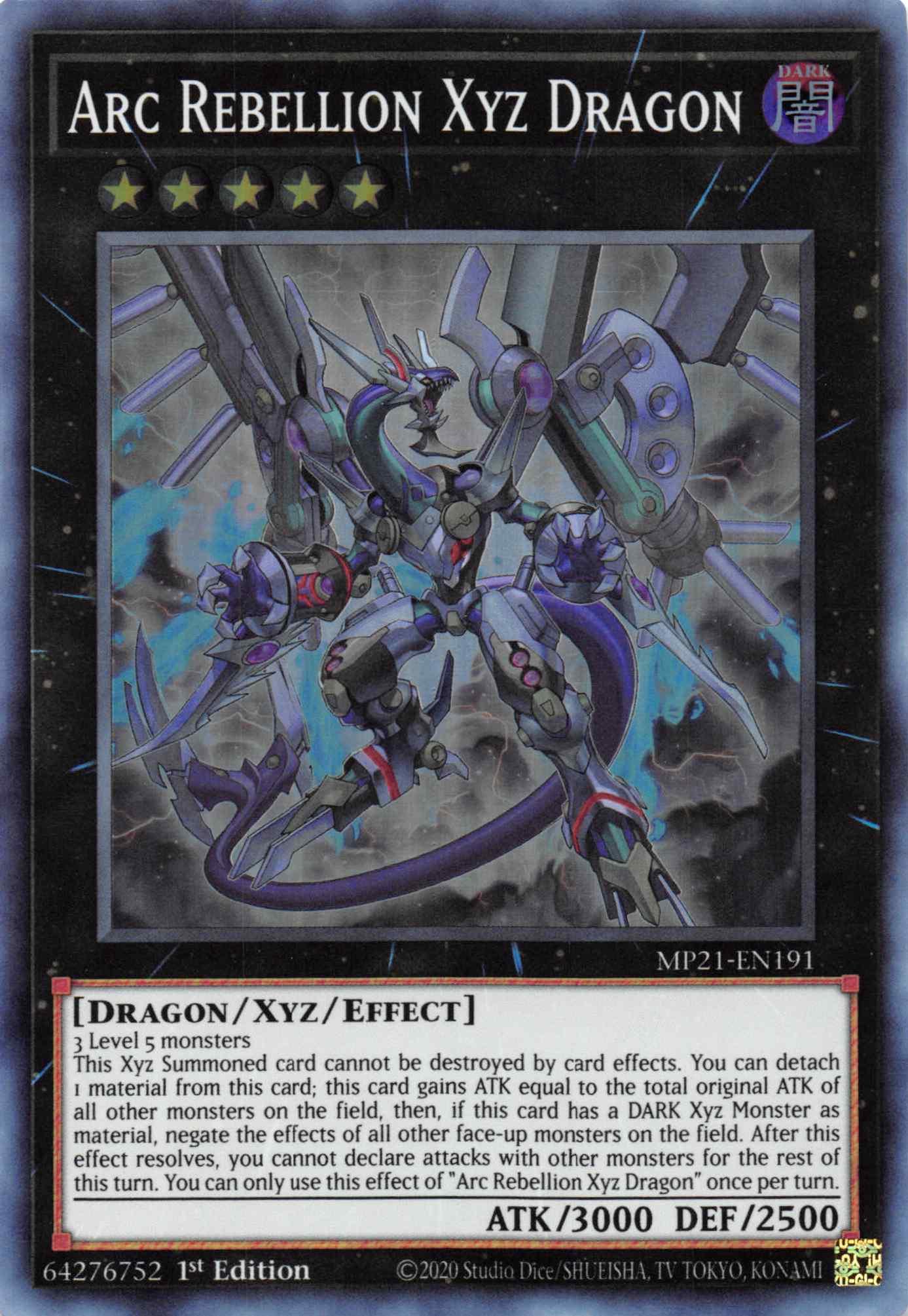Arc Rebellion Xyz Dragon [MP21-EN191] Super Rare | Devastation Store