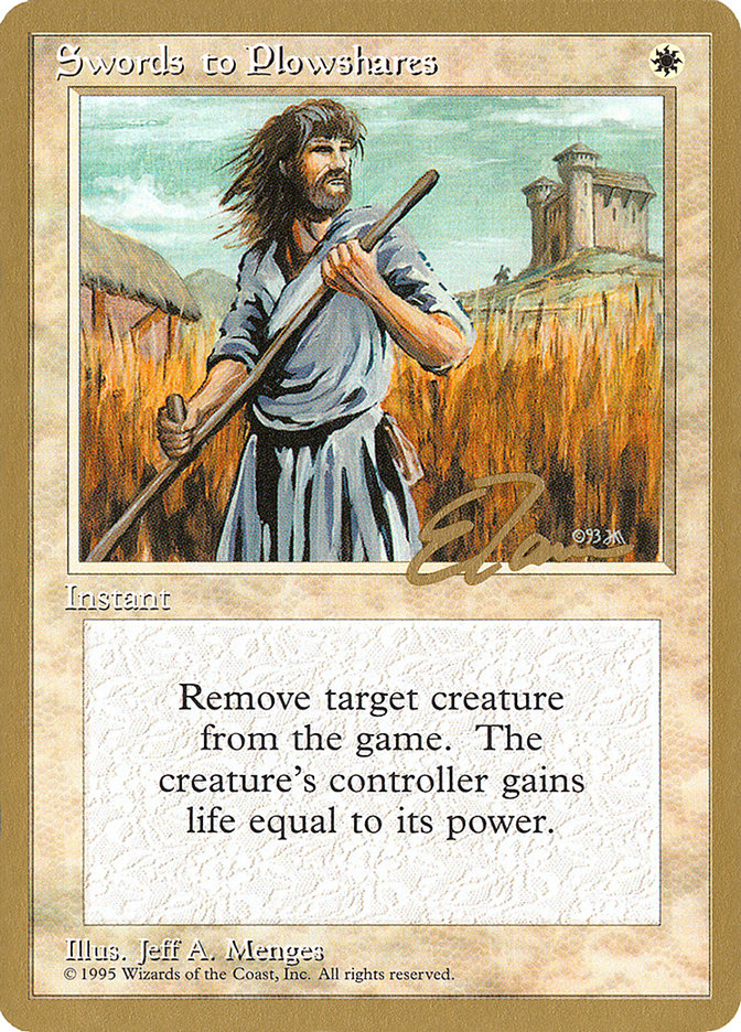 Swords to Plowshares (Eric Tam) [Pro Tour Collector Set] | Devastation Store