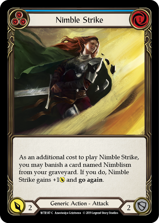 Nimble Strike (Blue) [WTR187-C] Alpha Print Normal - Devastation Store | Devastation Store