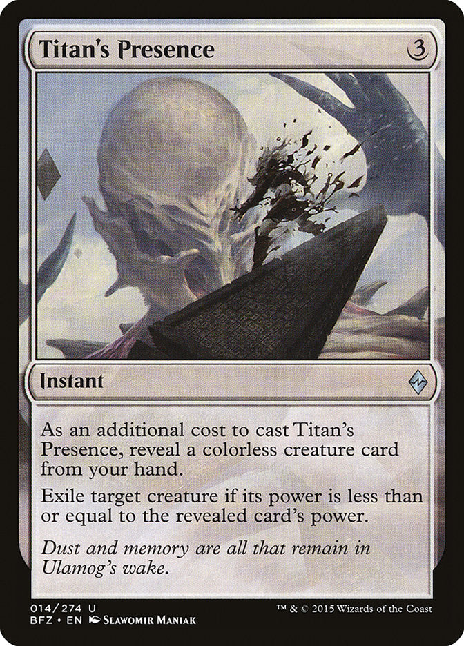 Titan's Presence [Battle for Zendikar] - Devastation Store | Devastation Store