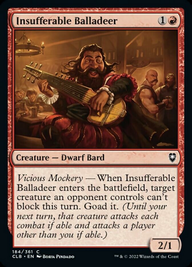 Insufferable Balladeer [Commander Legends: Battle for Baldur's Gate] | Devastation Store