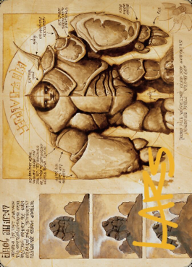 Precursor Golem Art Card (Gold-Stamped Signature) [The Brothers' War Art Series] | Devastation Store