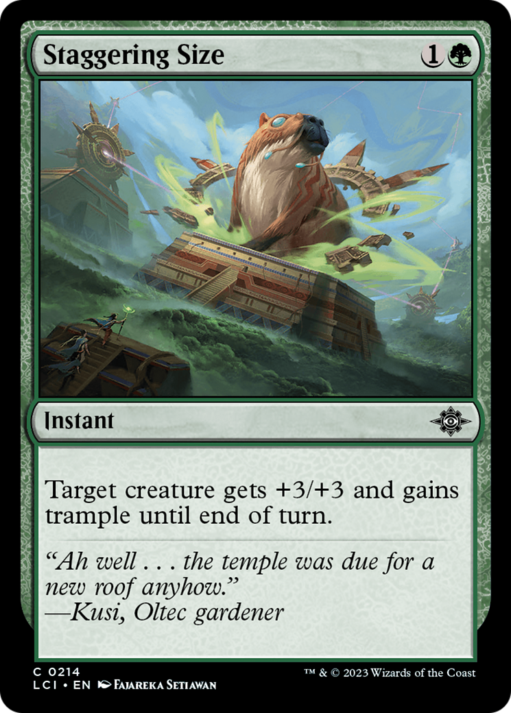 Staggering Size [The Lost Caverns of Ixalan] | Devastation Store