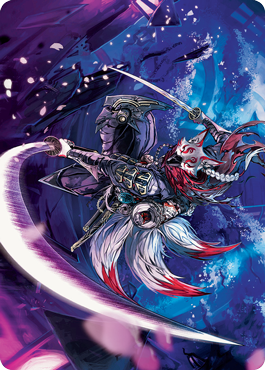 Blade-Blizzard Kitsune Art Card [Kamigawa: Neon Dynasty Art Series] | Devastation Store