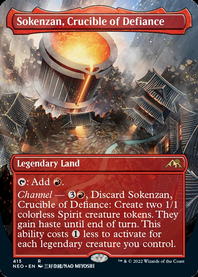 Sokenzan, Crucible of Defiance (Borderless) [Kamigawa: Neon Dynasty] | Devastation Store