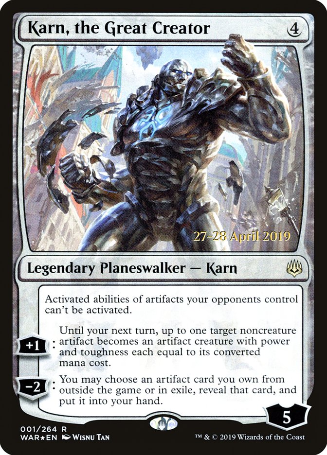 Karn, the Great Creator  [War of the Spark Prerelease Promos] | Devastation Store