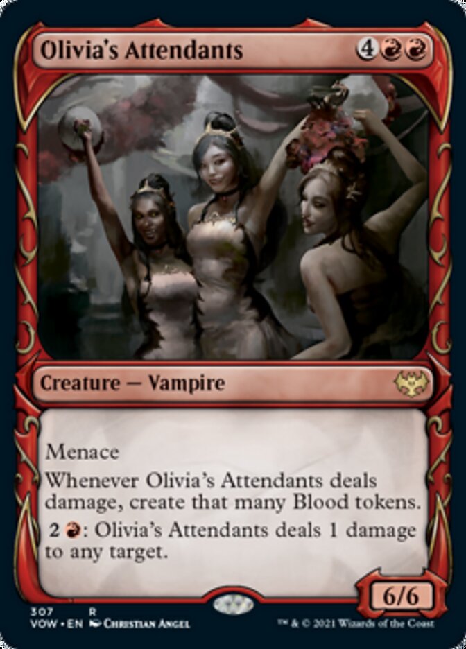 Olivia's Attendants (Showcase Fang Frame) [Innistrad: Crimson Vow] | Devastation Store