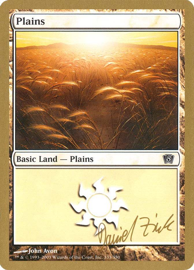 Plains (dz333) (Daniel Zink) [World Championship Decks 2003] | Devastation Store