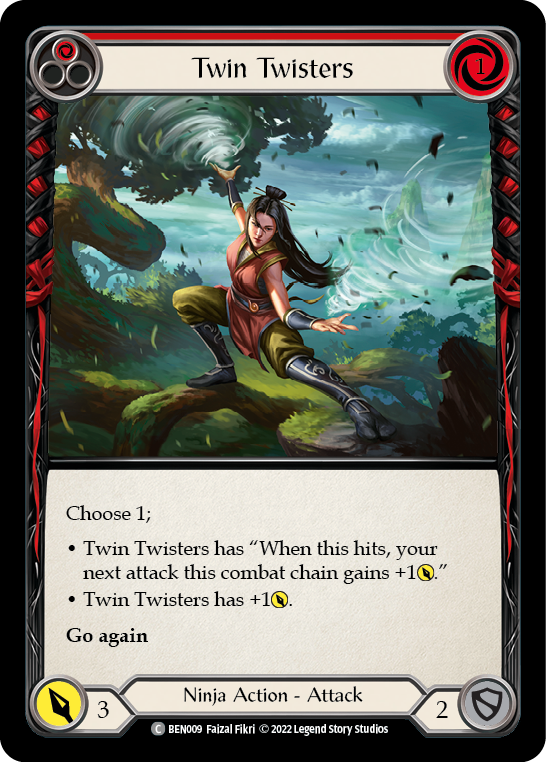 Twin Twisters (Red) [BEN009] (Outsiders Benji Blitz Deck) | Devastation Store