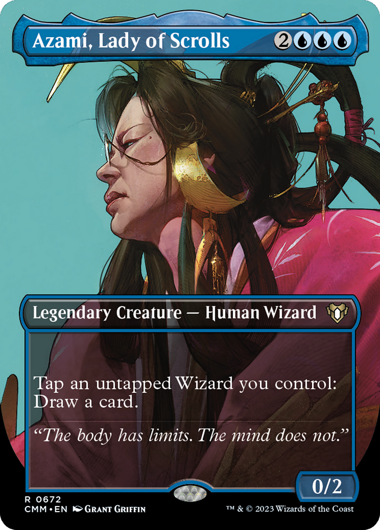 Azami, Lady of Scrolls (Borderless Profile) [Commander Masters] | Devastation Store