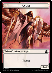 Bird // Angel (0002) Double-Sided Token [Ravnica Remastered Tokens] | Devastation Store