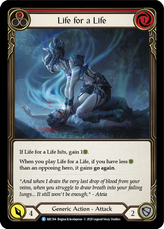 Life for a Life (Red) [ARC164] Unlimited Edition Normal - Devastation Store | Devastation Store