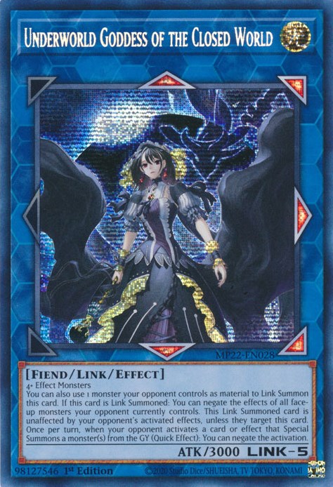 Underworld Goddess of the Closed World [MP22-EN028] Prismatic Secret Rare | Devastation Store