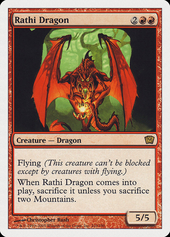 Rathi Dragon (9th Edition) [Oversize Cards] | Devastation Store