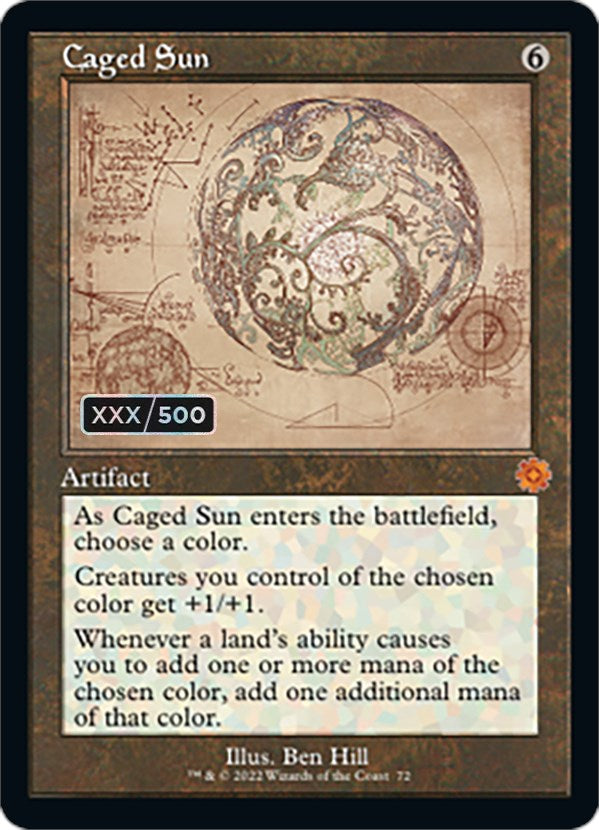 Caged Sun (Retro Schematic) (Serial Numbered) [The Brothers' War Retro Artifacts] | Devastation Store