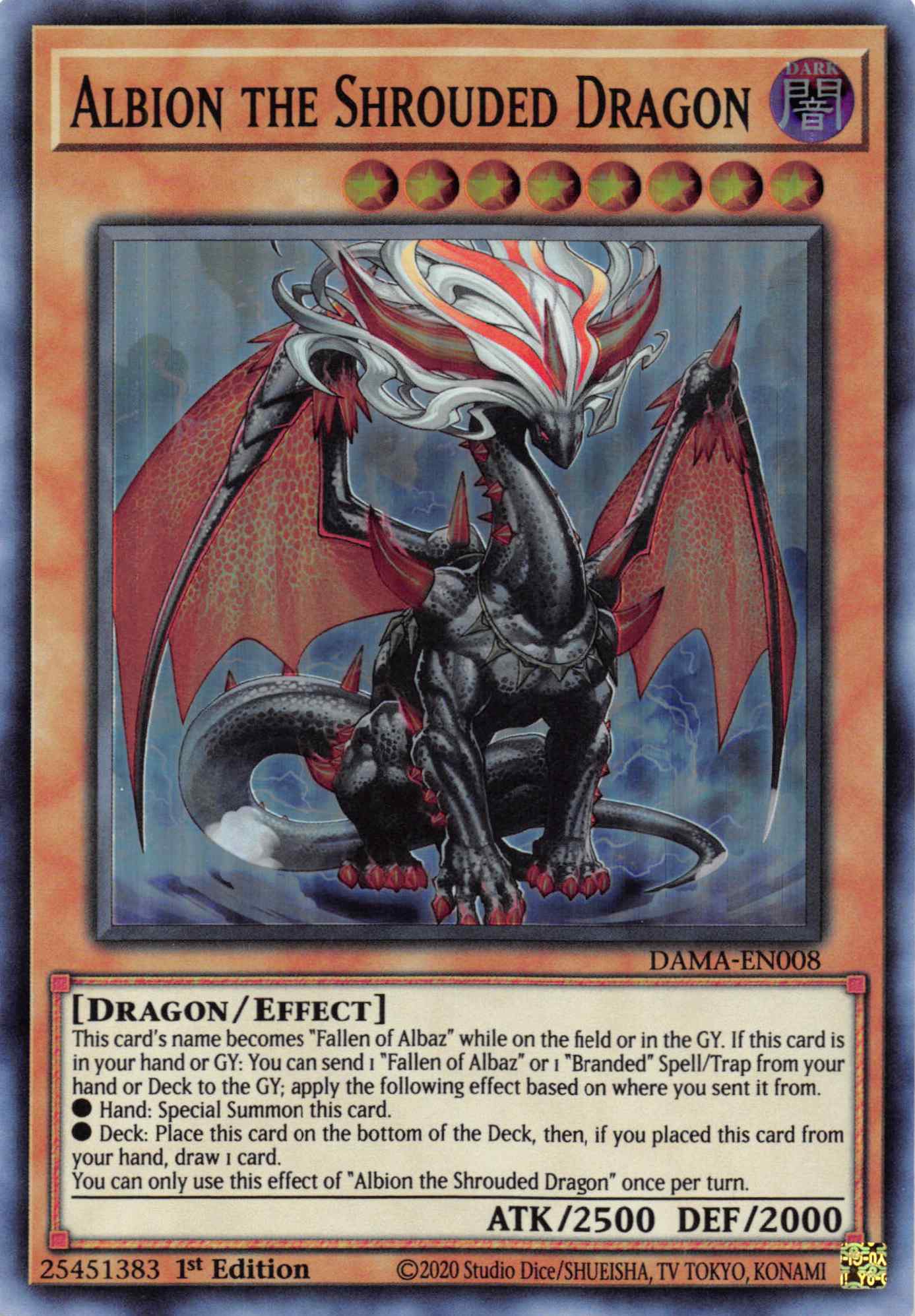 Albion the Shrouded Dragon [DAMA-EN008] Super Rare | Devastation Store
