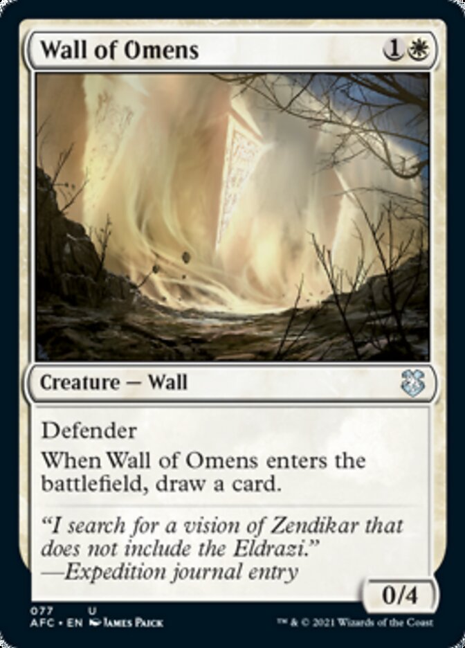 Wall of Omens [Dungeons & Dragons: Adventures in the Forgotten Realms Commander] | Devastation Store