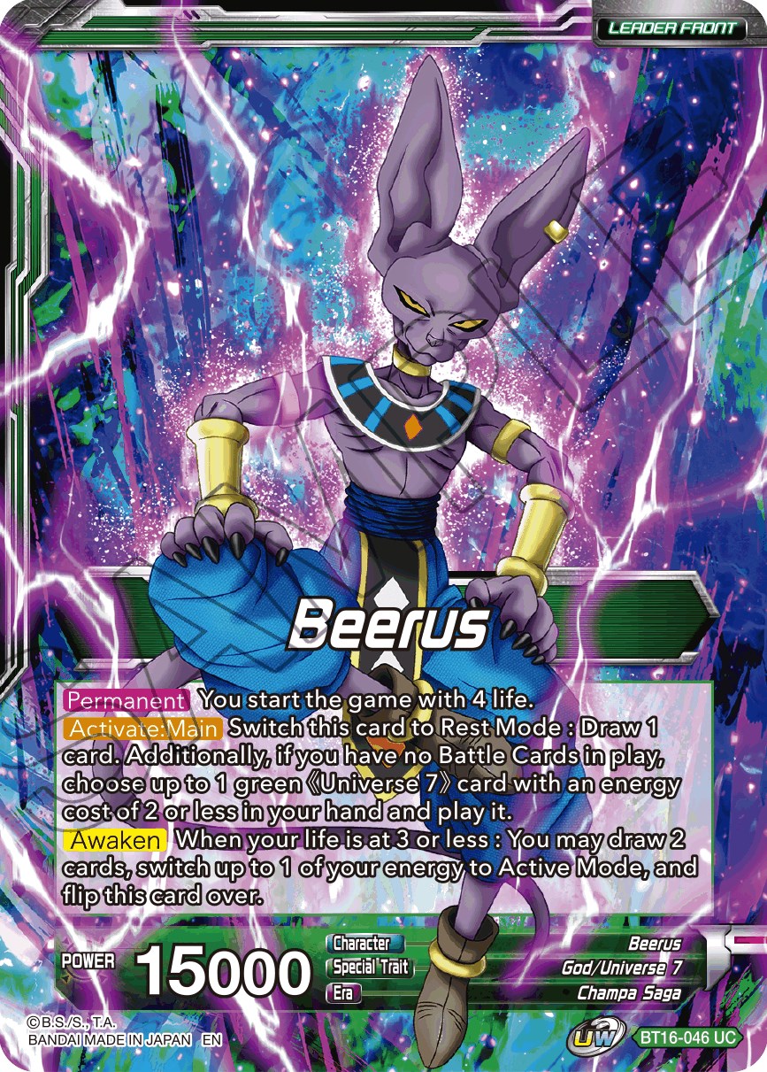 Beerus // Beerus, Victory at All Costs (BT16-046) [Realm of the Gods Prerelease Promos] | Devastation Store