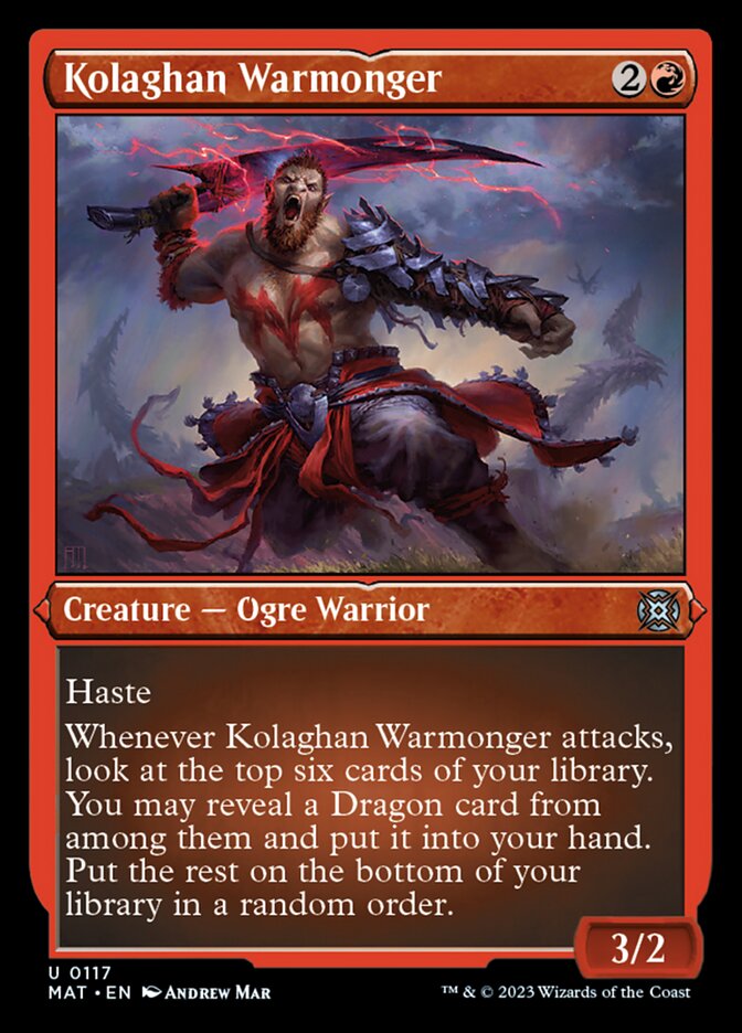 Kolaghan Warmonger (Foil Etched) [March of the Machine: The Aftermath] | Devastation Store