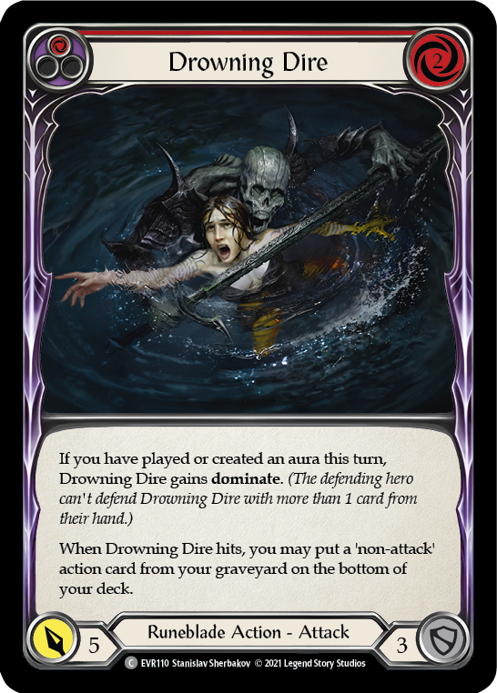 Drowning Dire (Red) [EVR110] (Everfest)  1st Edition Rainbow Foil | Devastation Store