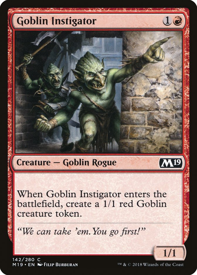 Goblin Instigator [Core Set 2019] | Devastation Store
