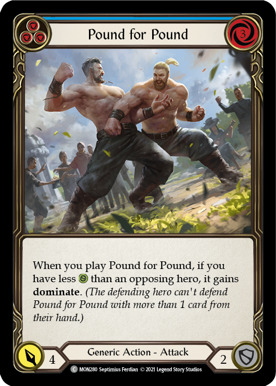 Pound for Pound (Blue) [MON280] 1st Edition Normal - Devastation Store | Devastation Store