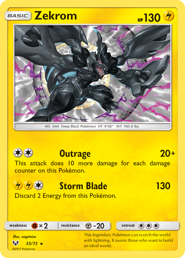 Zekrom (35/73) [Sun & Moon: Shining Legends] | Devastation Store