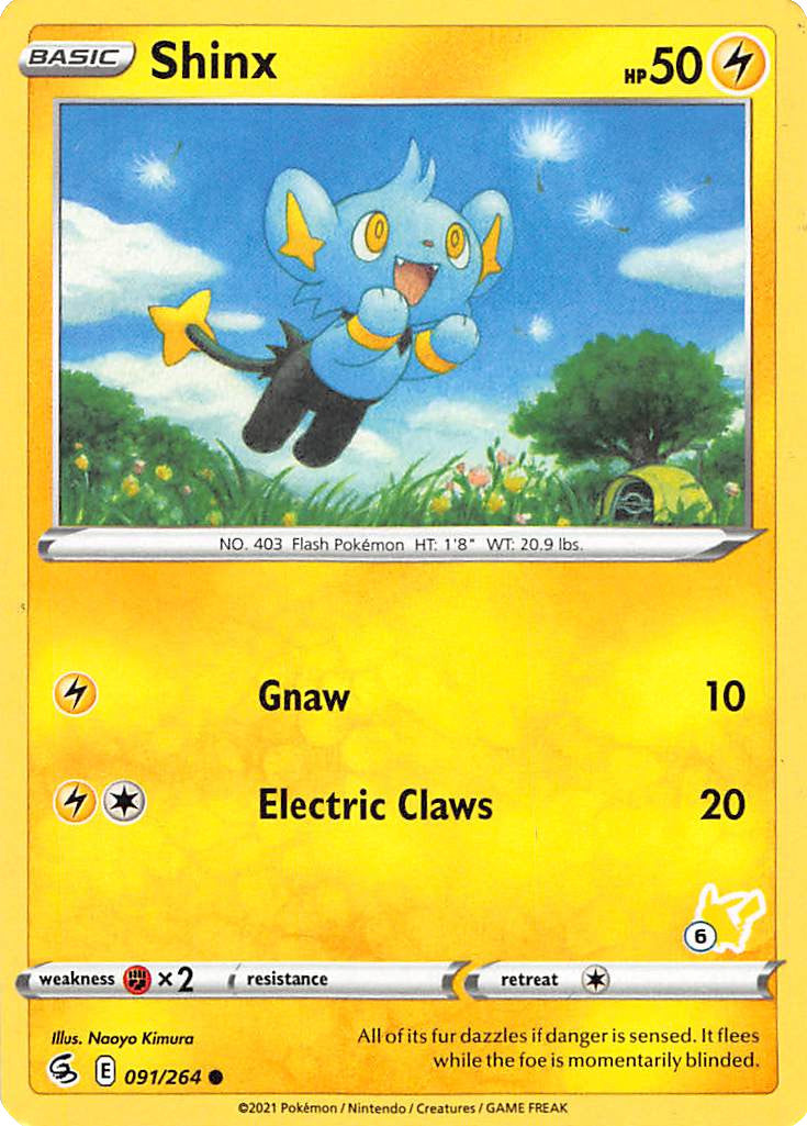 Shinx (091/264) (Pikachu Stamp #6) [Battle Academy 2022] | Devastation Store