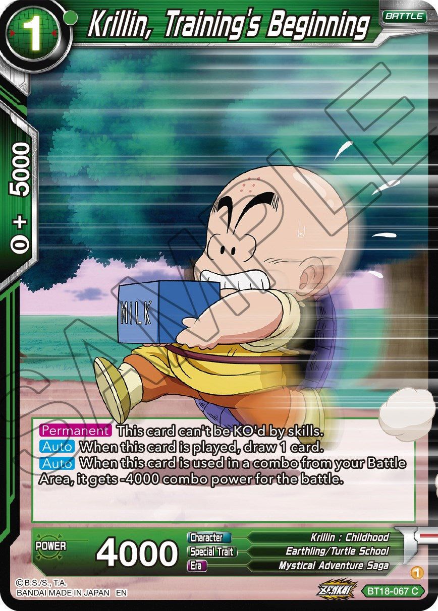 Krillin, Training's Beginning (BT18-067) [Dawn of the Z-Legends] | Devastation Store