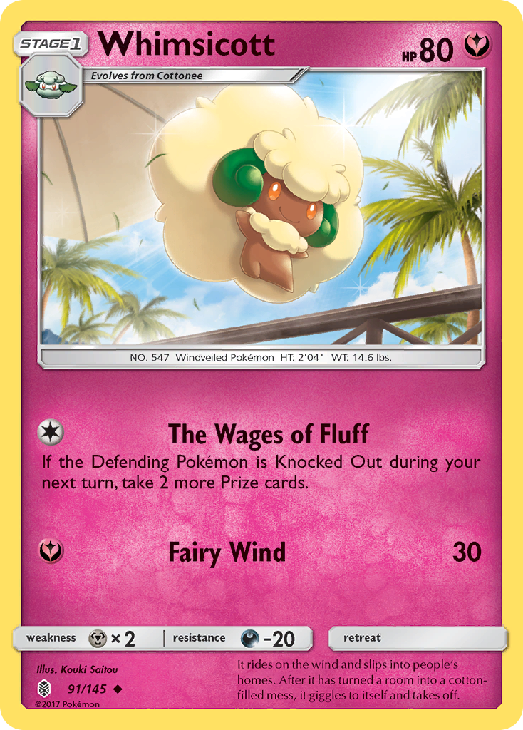 Whimsicott (91/145) [Sun & Moon: Guardians Rising] | Devastation Store