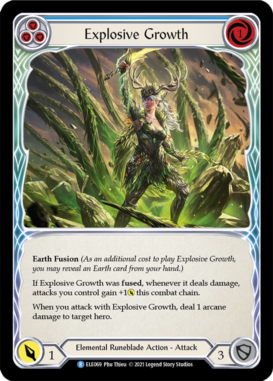 Explosive Growth (Blue) [ELE069] (Tales of Aria)  1st Edition Normal | Devastation Store