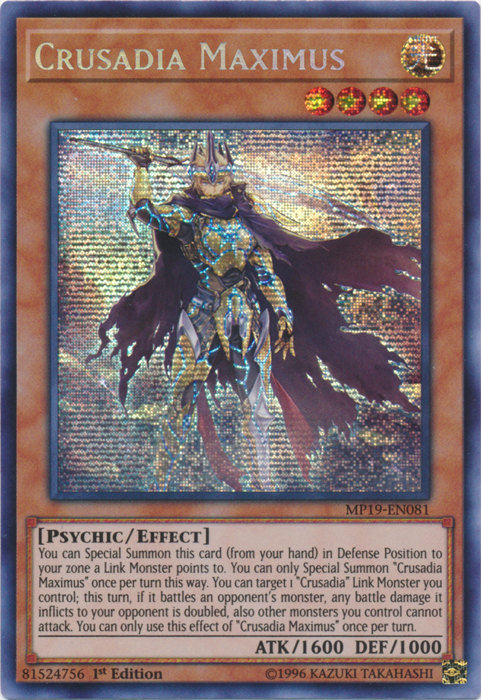 Crusadia Maximus [MP19-EN081] Prismatic Secret Rare | Devastation Store