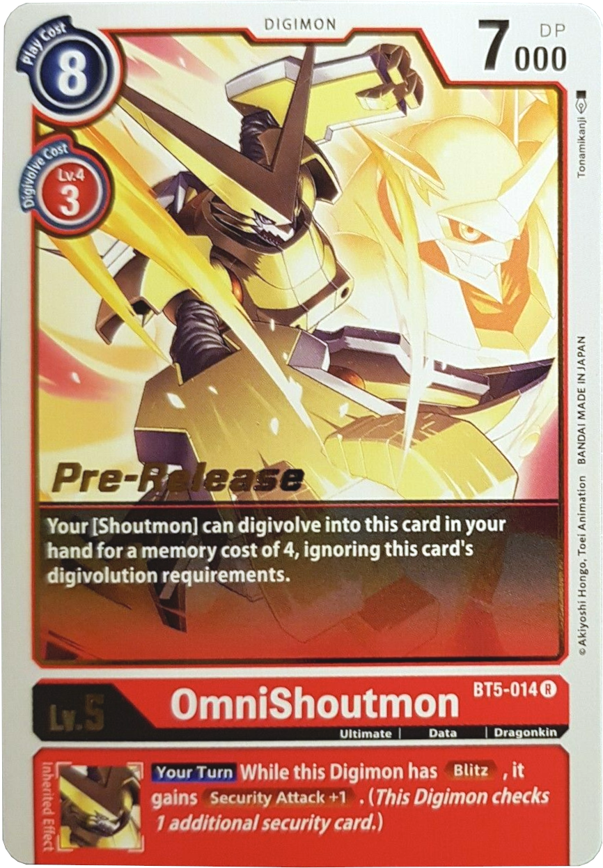 OmniShoutmon [BT5-014] [Battle of Omni Pre-Release Promos] | Devastation Store