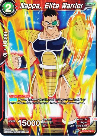 Nappa, Elite Warrior [BT11-026] | Devastation Store