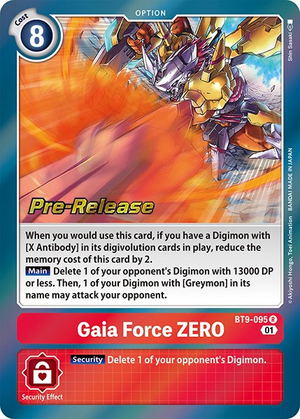Gaia Force ZERO [BT9-095] [X Record Pre-Release Promos] | Devastation Store