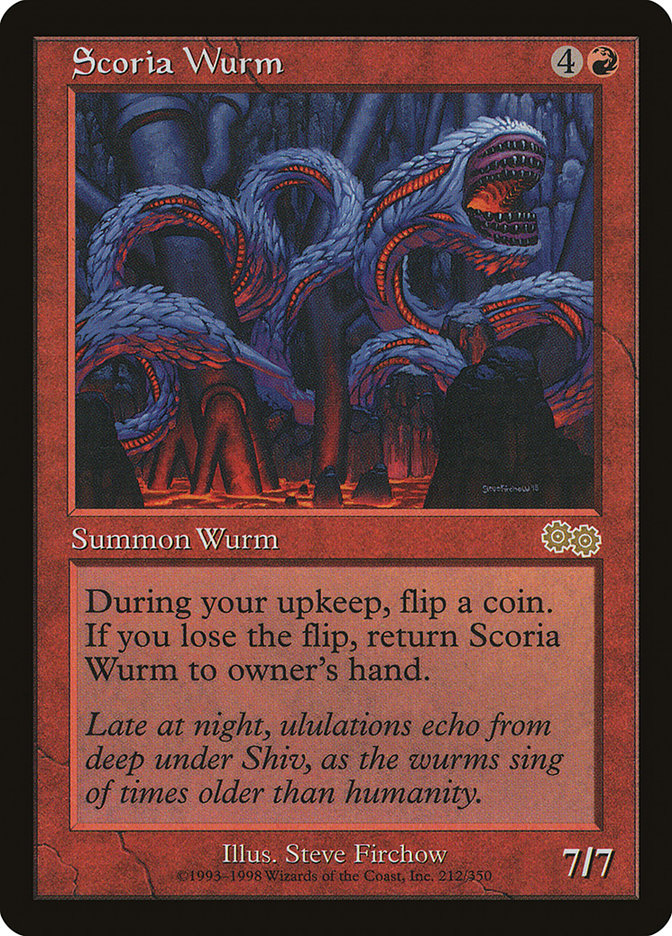 Scoria Wurm [Urza's Saga] - Devastation Store | Devastation Store