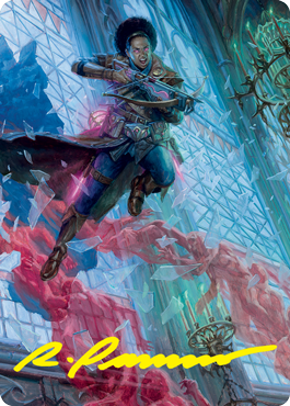 Kaya, Geist Hunter Art Card (Gold-Stamped Signature) [Innistrad: Crimson Vow Art Series] | Devastation Store